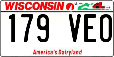 WI license plate 179VEO