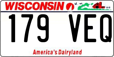 WI license plate 179VEQ