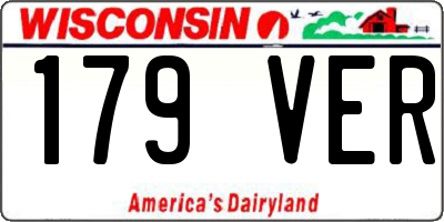 WI license plate 179VER
