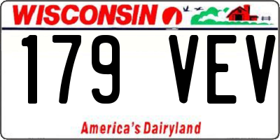 WI license plate 179VEV