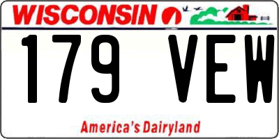 WI license plate 179VEW