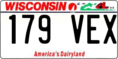 WI license plate 179VEX