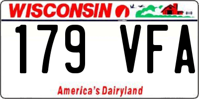 WI license plate 179VFA