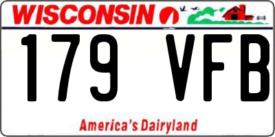 WI license plate 179VFB