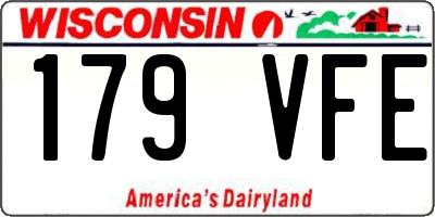 WI license plate 179VFE