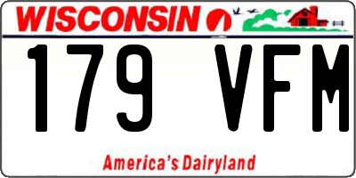WI license plate 179VFM