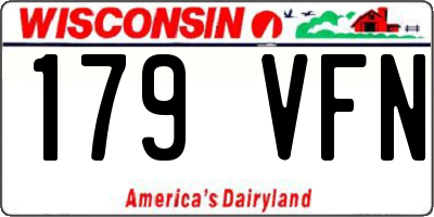 WI license plate 179VFN