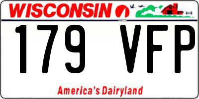 WI license plate 179VFP