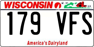 WI license plate 179VFS