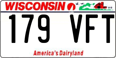 WI license plate 179VFT