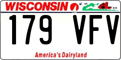 WI license plate 179VFV