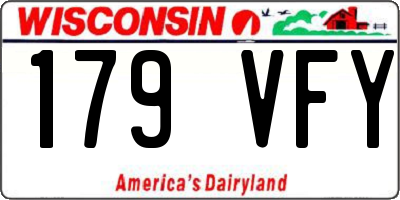 WI license plate 179VFY