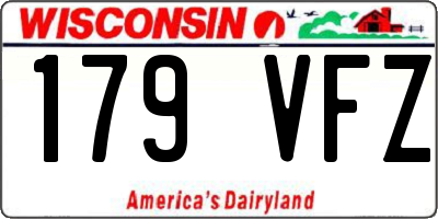 WI license plate 179VFZ