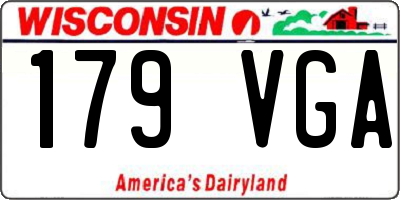 WI license plate 179VGA
