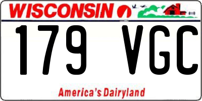 WI license plate 179VGC