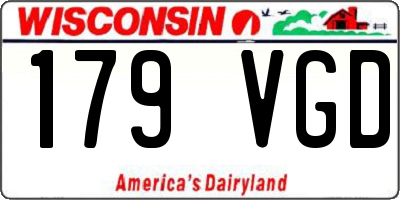 WI license plate 179VGD