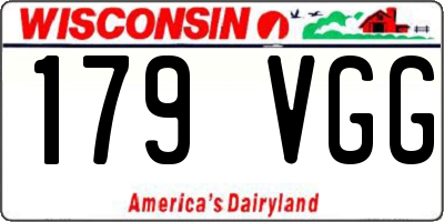 WI license plate 179VGG