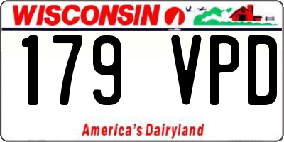 WI license plate 179VPD