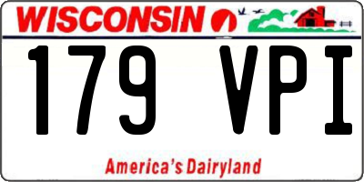 WI license plate 179VPI