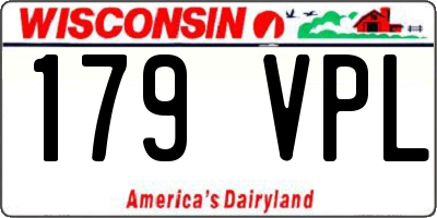 WI license plate 179VPL
