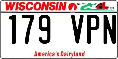 WI license plate 179VPN