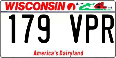 WI license plate 179VPR