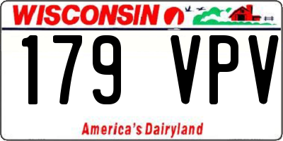 WI license plate 179VPV