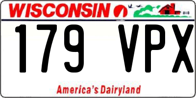 WI license plate 179VPX
