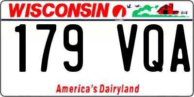 WI license plate 179VQA