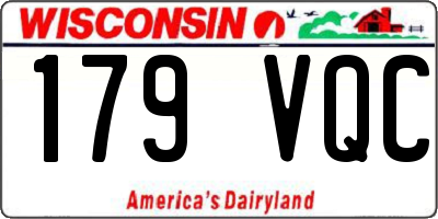 WI license plate 179VQC