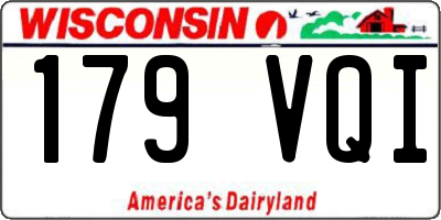 WI license plate 179VQI