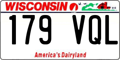 WI license plate 179VQL