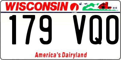 WI license plate 179VQO