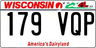 WI license plate 179VQP