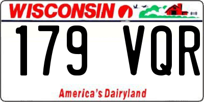 WI license plate 179VQR