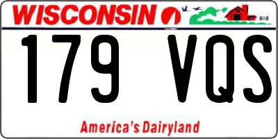 WI license plate 179VQS
