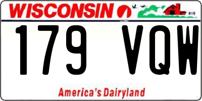 WI license plate 179VQW