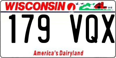WI license plate 179VQX