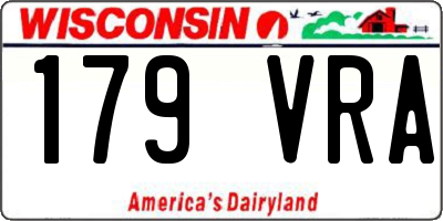 WI license plate 179VRA