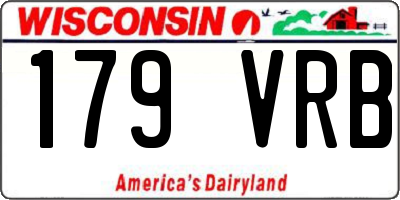 WI license plate 179VRB