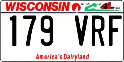 WI license plate 179VRF