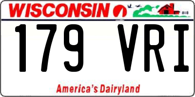 WI license plate 179VRI