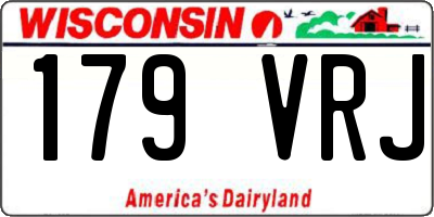 WI license plate 179VRJ