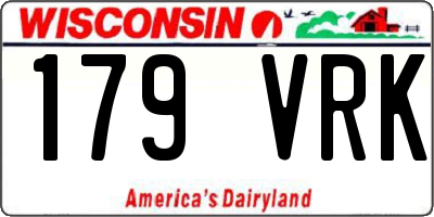 WI license plate 179VRK