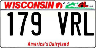 WI license plate 179VRL
