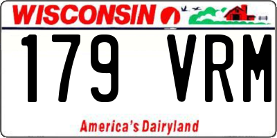 WI license plate 179VRM