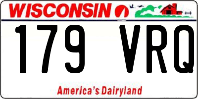 WI license plate 179VRQ