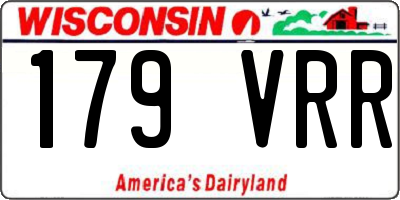WI license plate 179VRR
