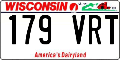 WI license plate 179VRT