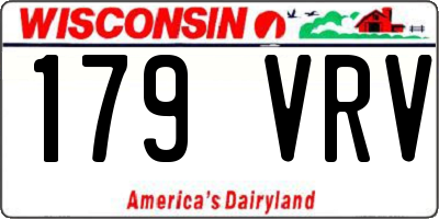 WI license plate 179VRV
